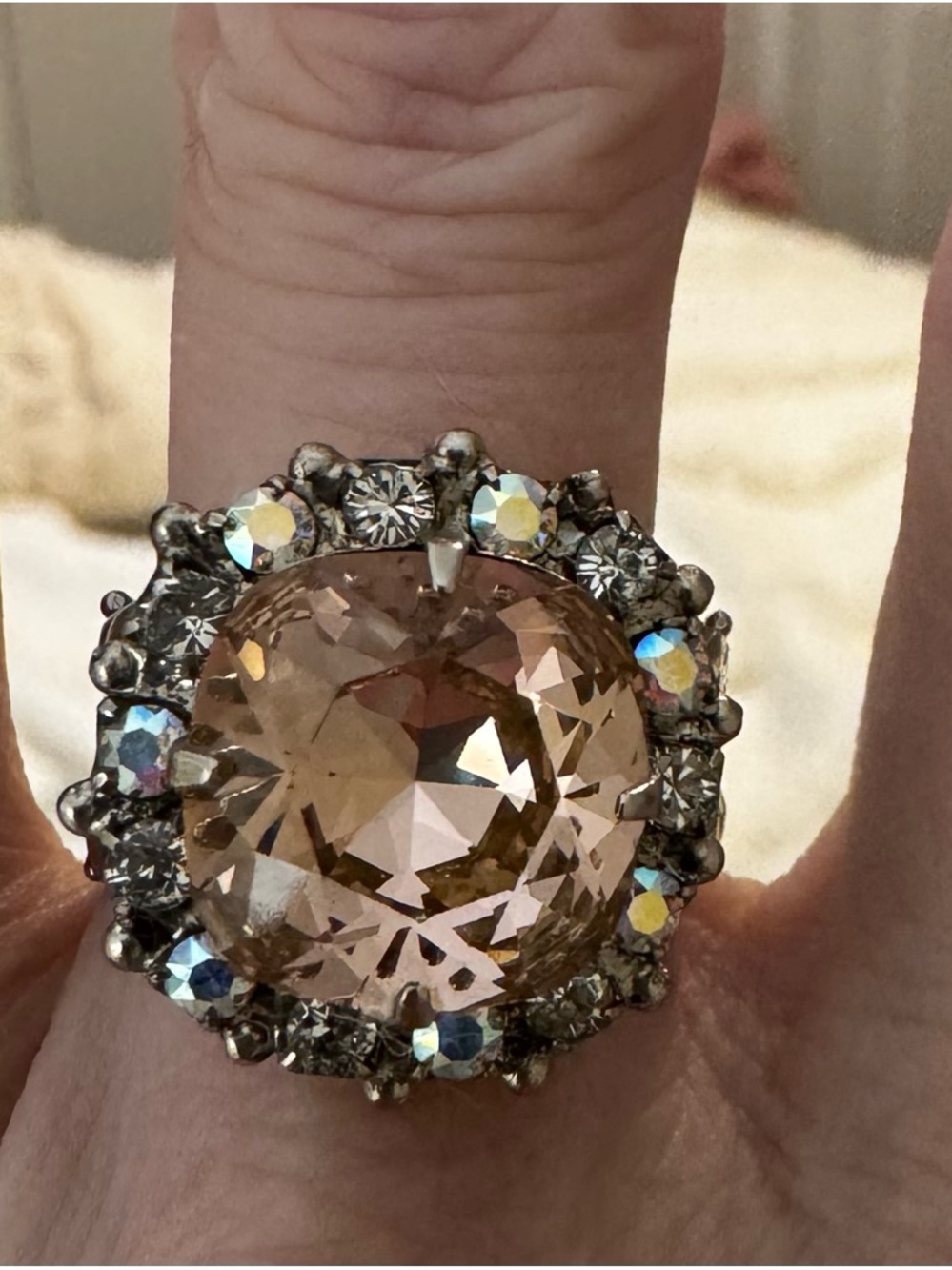 Sorelli Vintage-Inspired Pink Crystal Ring - Women Jewelry